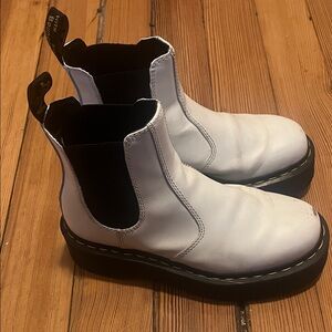 Dr. Martens White Chelsea Boots